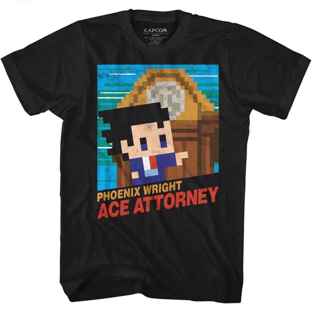 Ace Attorney - 8BIT COVER Adult Shirt
