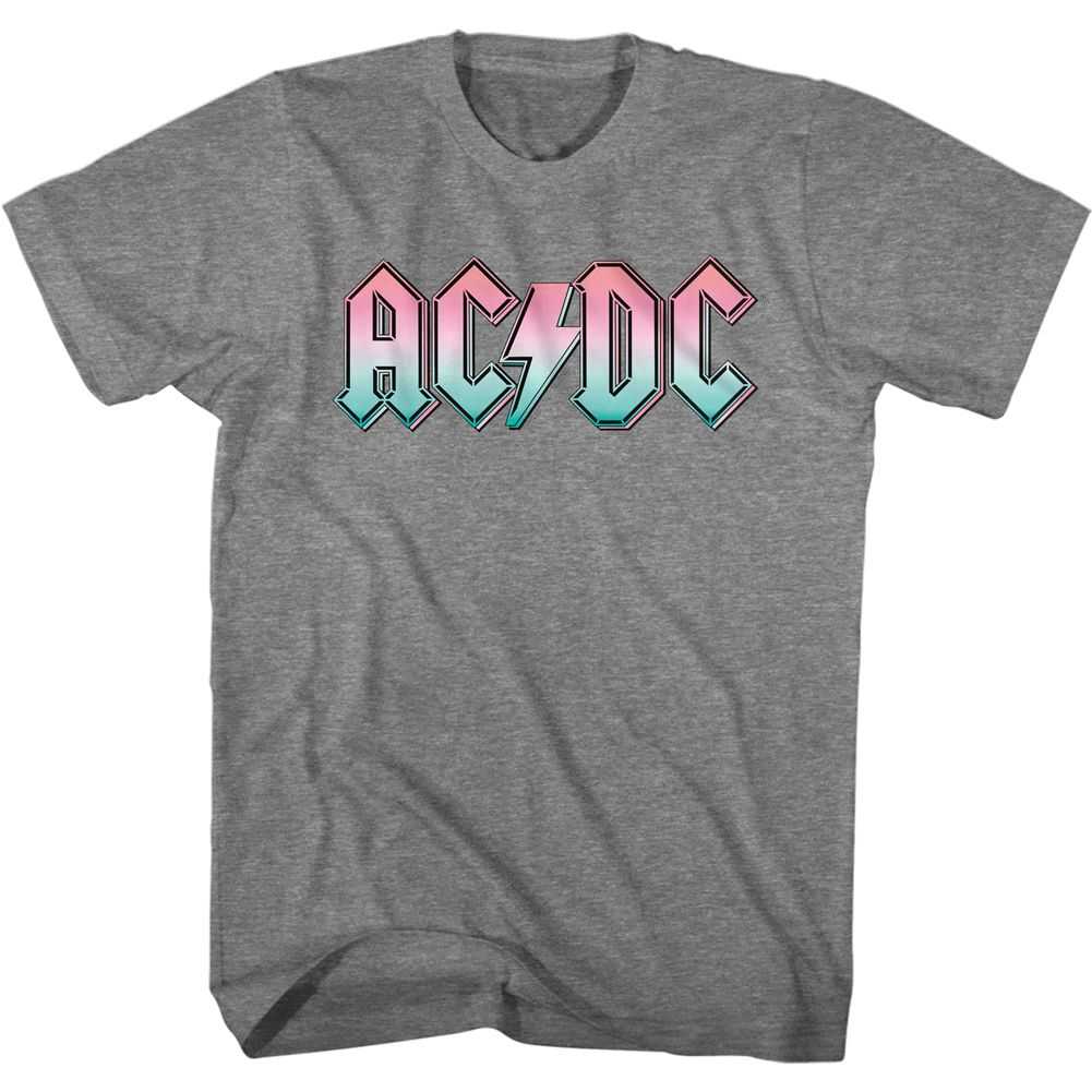 AC/DC - PASTEL GRADIENT LOGO Adult Shirt
