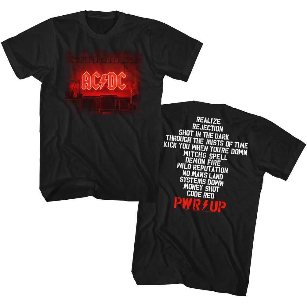 AC/DC - PWRUP TRACK LIST Adult Shirt