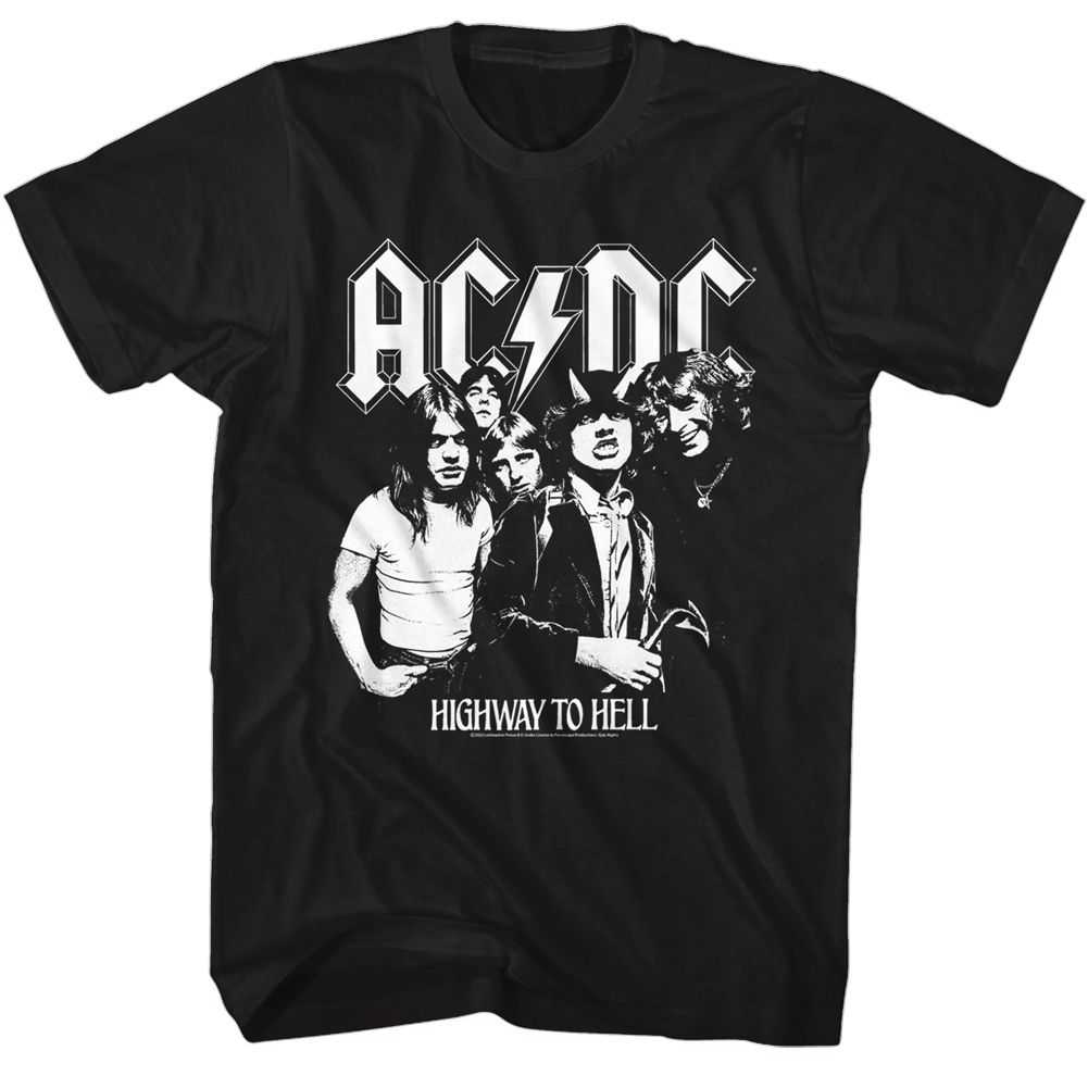 AC/DC - ACDC BW HIGHWAY PHOTO Adult Shirt