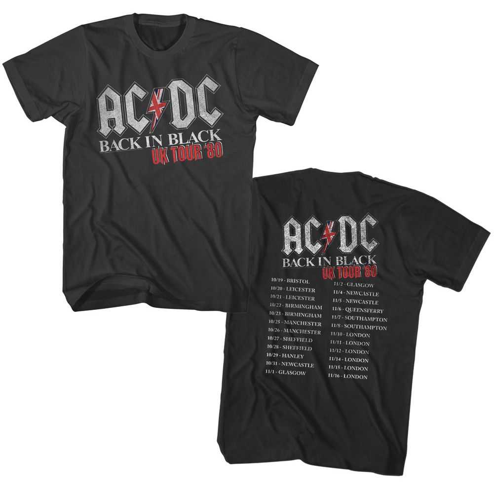 AC/DC - IN BLK UK TOUR Adult Shirt