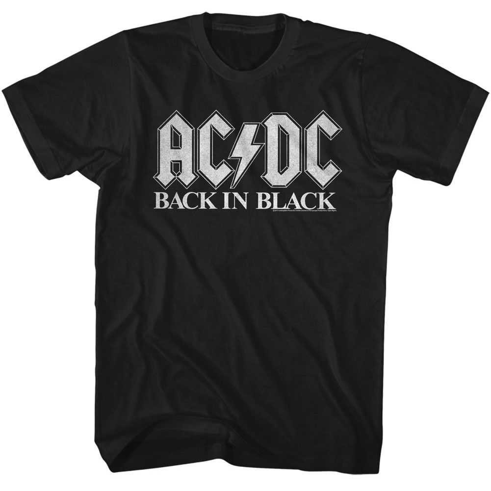 AC/DC - BACK IN BLK 2 Adult Shirt