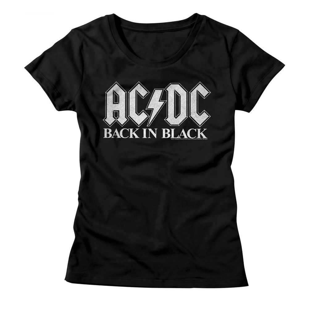 AC/DC - BACK IN BLK 2 Adult Shirt
