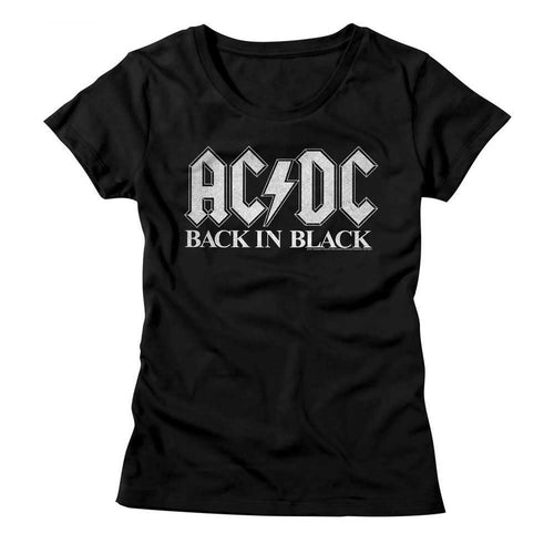 AC/DC - BACK IN BLK 2 Adult Shirt