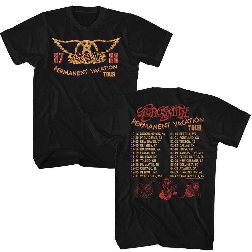 Aerosmith - PERMANENT TOUR 87-88 Adult Shirt