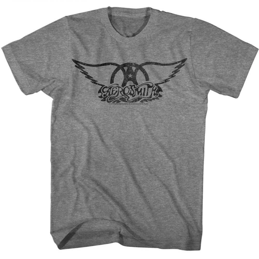 Aerosmith - BLACK LOGO Adult Shirt