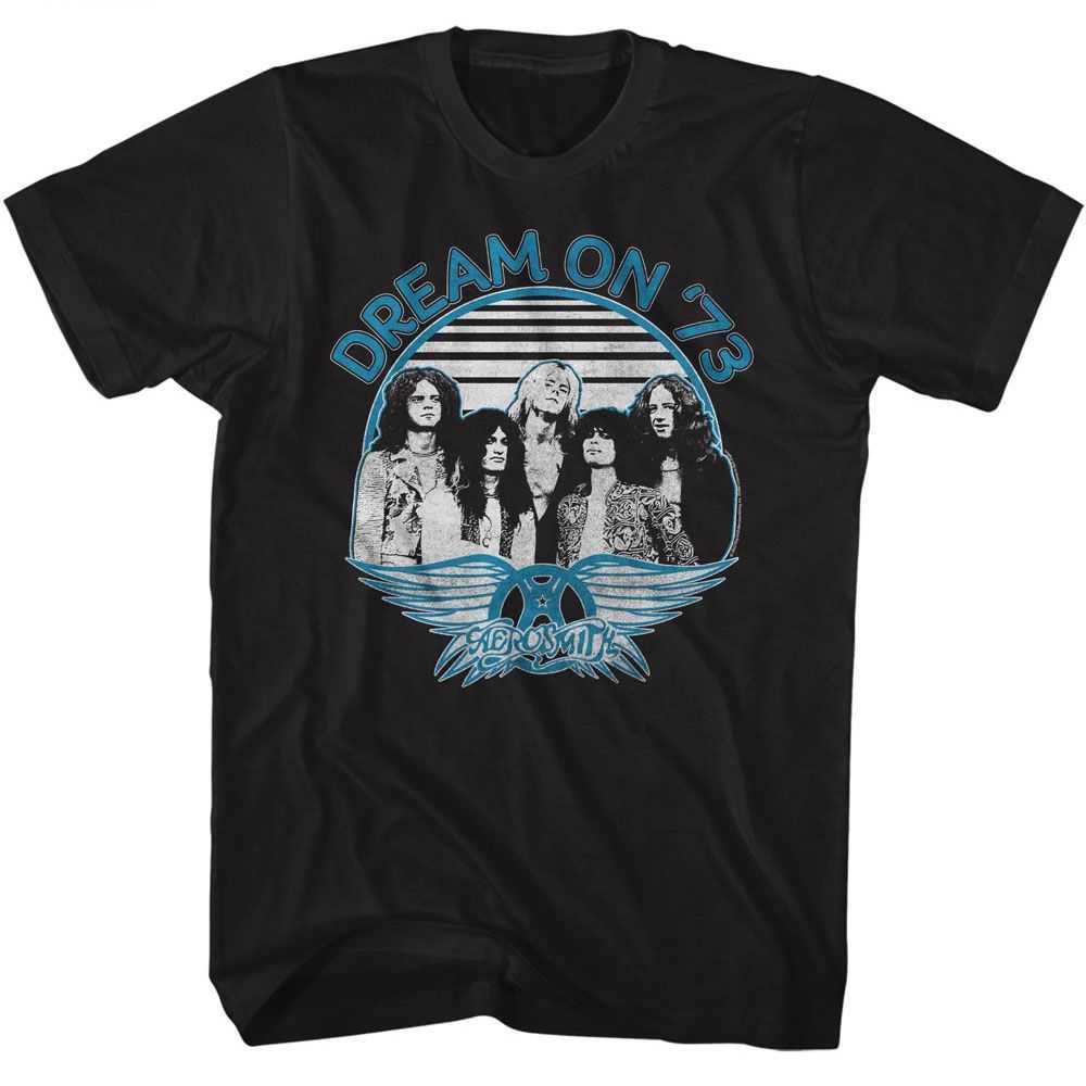 Aerosmith - DREAM ON BLUE AND WHITE Adult Shirt