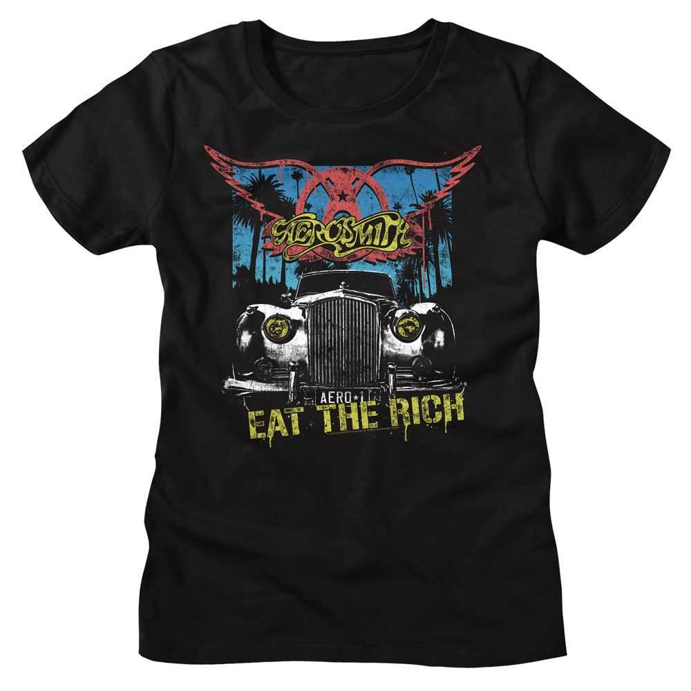 Aerosmith - AEROSMITH EAT THE RICH CAR Adult Shirt