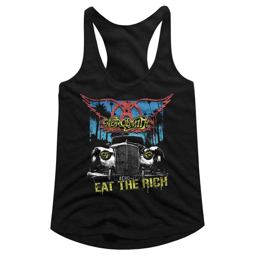 Aerosmith - EAT THE RICH CAR Adult Shirt