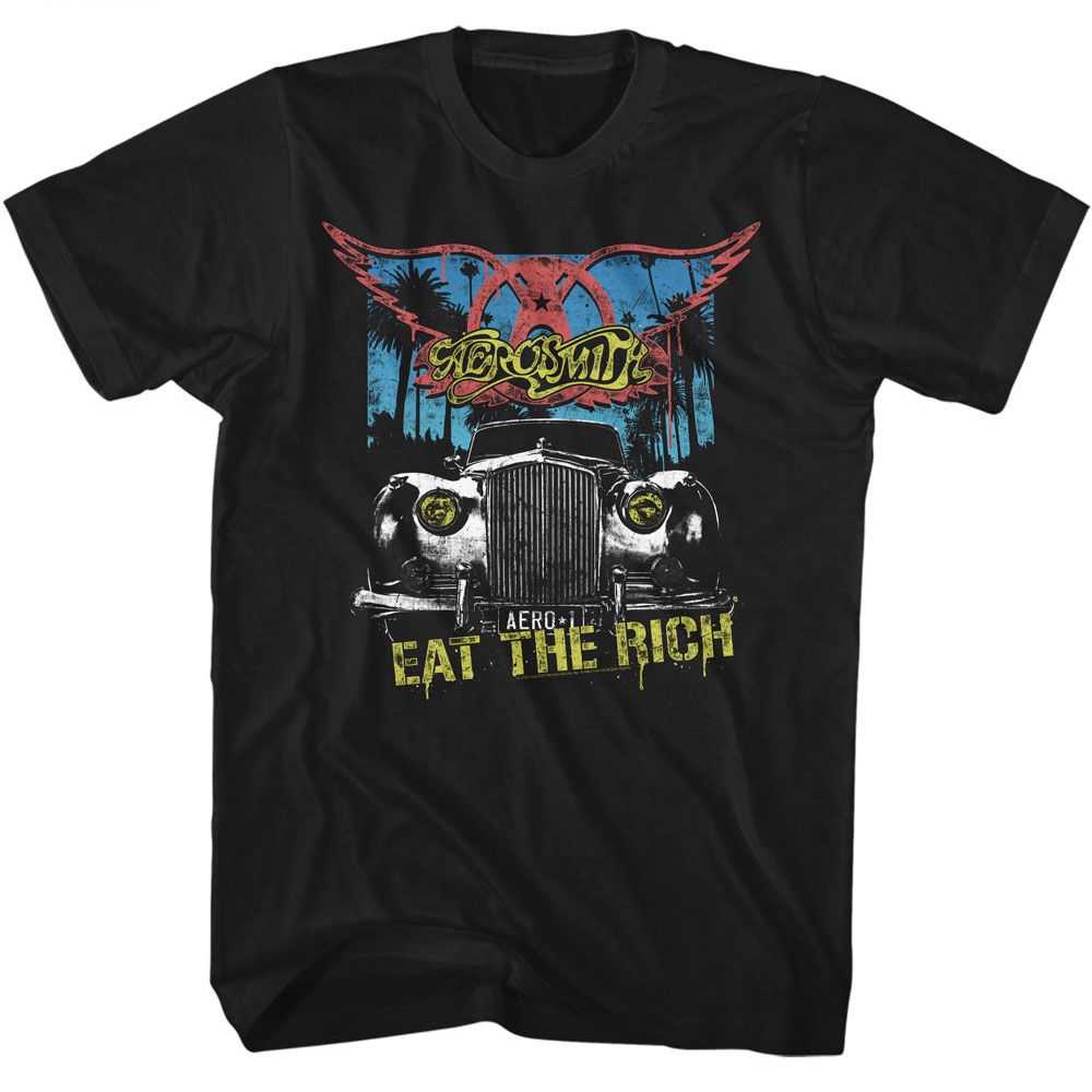 Aerosmith - EAT THE RICH CAR Adult Shirt