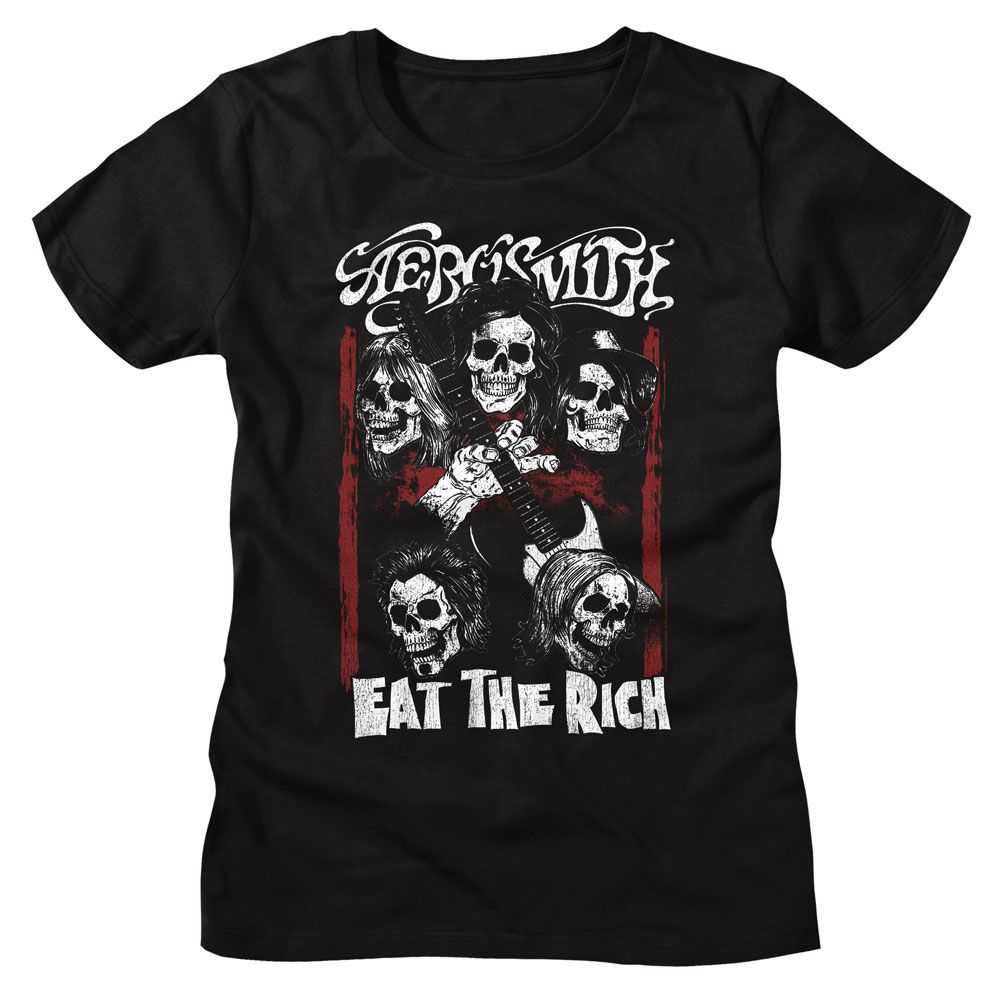 Aerosmith - AEROSMITH EAT THE RICH SKULL Adult Shirt
