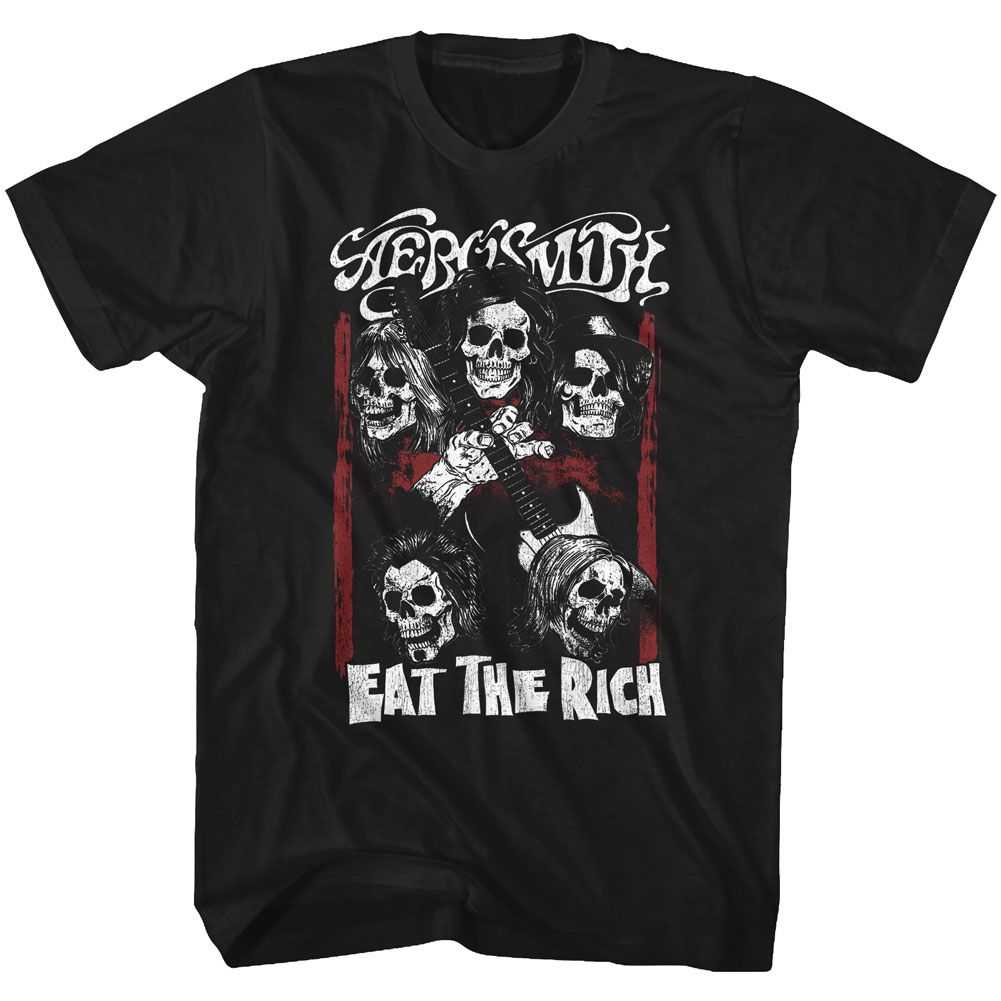 Aerosmith - EAT THE RICH SKULL Adult Shirt