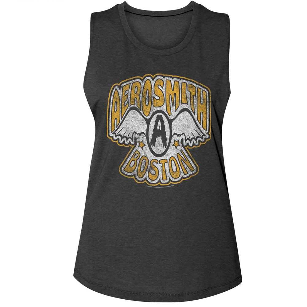 Aerosmith - AEROSMITH VTG LOGO BOSTON Adult Shirt