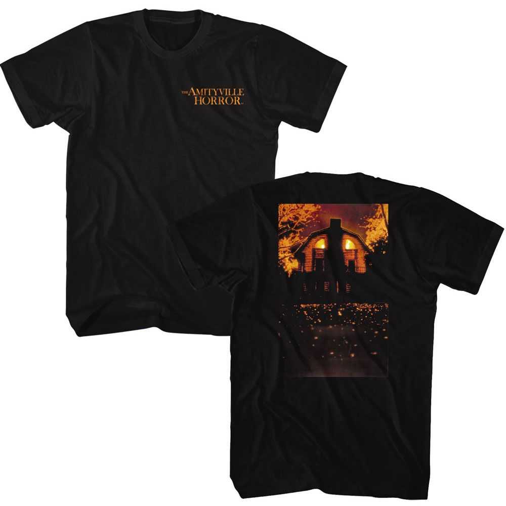 Amityville Horror - AMITYVILLE HORROR HOUSE N LOGO Adult Shirt