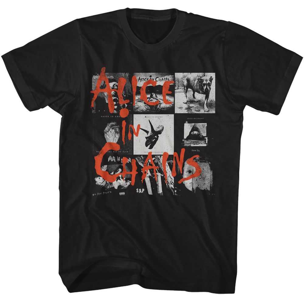 Alice In Chains - ALICE IN CHAINS MULTIPLE ALBUM COVERS Adult Shirt