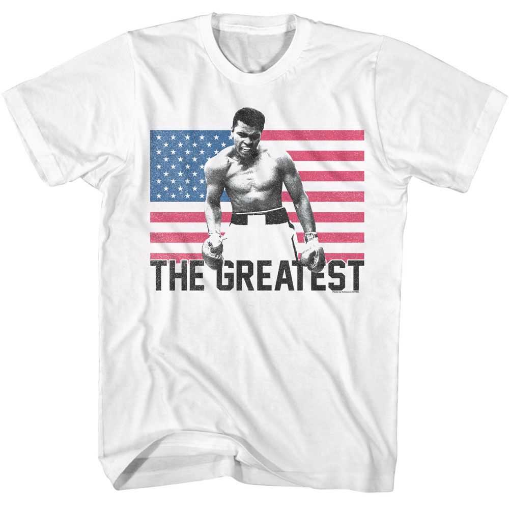 Muhammad Ali - MUHAMMAD ALI FLAG THE GREATEST Adult Shirt