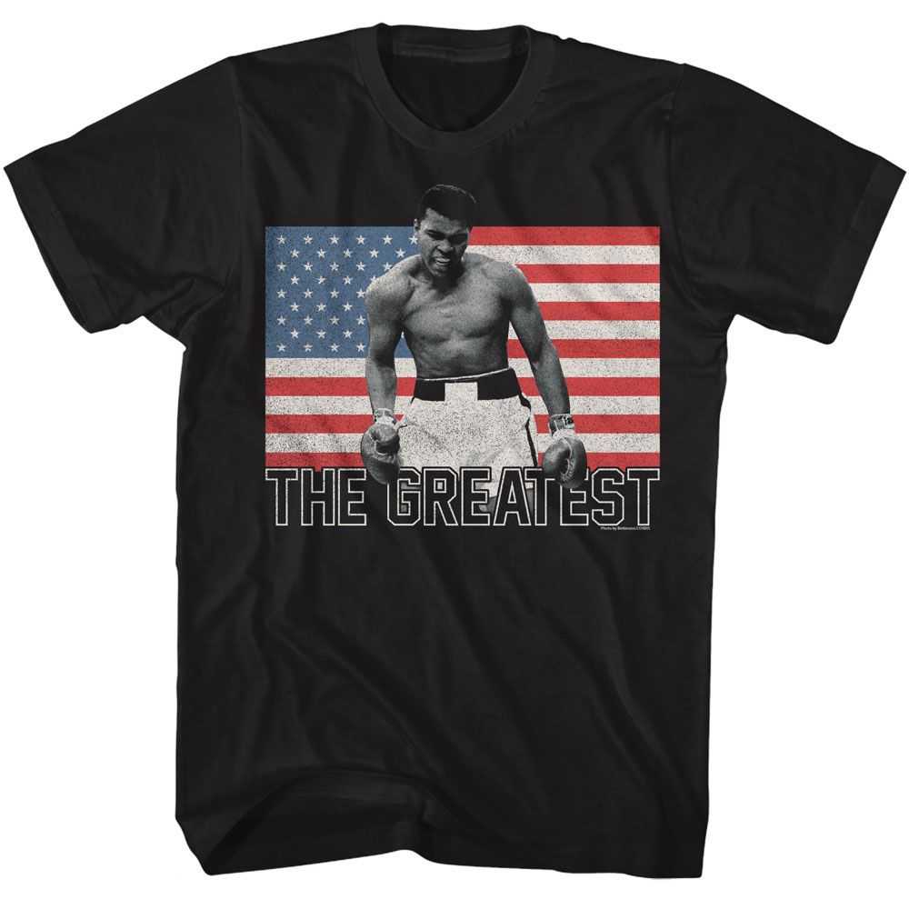 Muhammad Ali - MUHAMMAD ALI FLAG THE GREATEST Adult Shirt