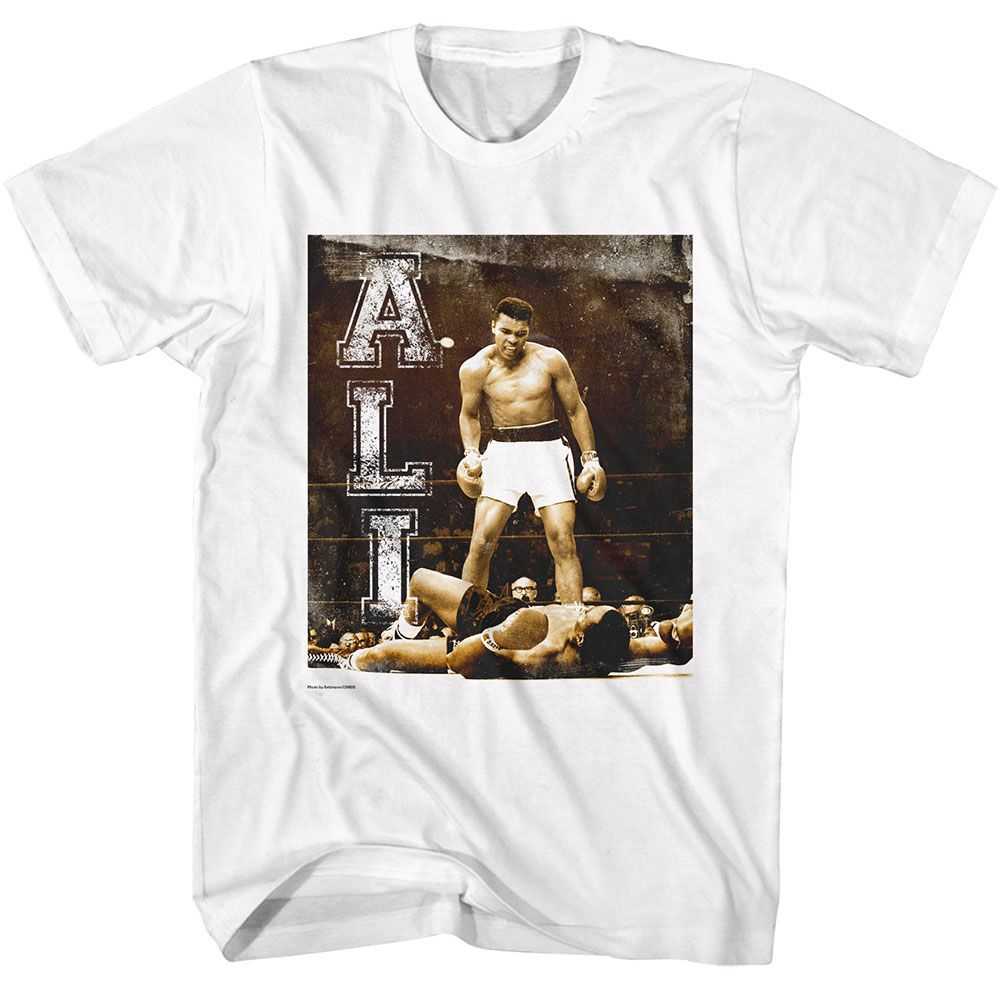 Muhammad Ali - MUHAMMAD ALI GRUNGE KO VERTICAL TEXT Adult Shirt