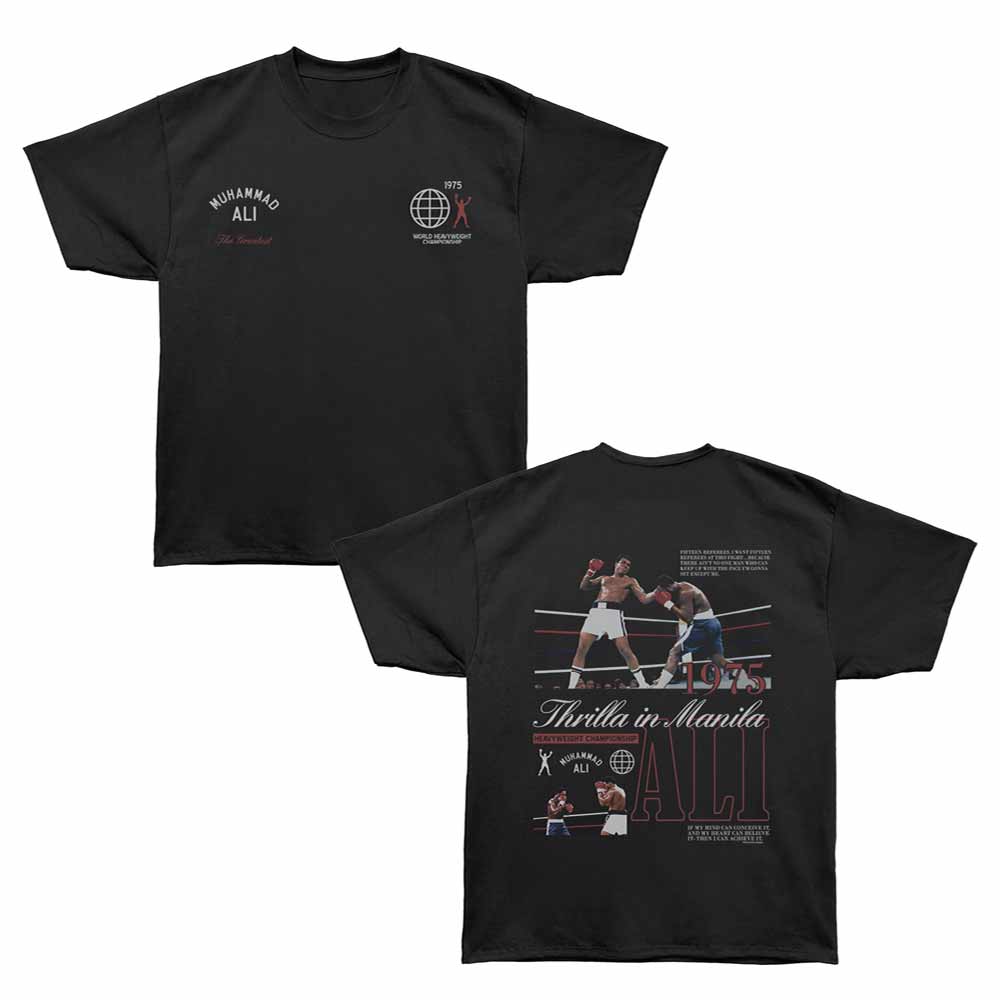 Muhammad Ali - MUHAMMAD ALI THRILLA IN MANILLA F B Adult Shirt