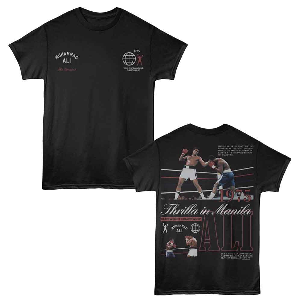 Muhammad Ali - MUHAMMAD ALI THRILLA IN MANILLA F B Adult Shirt