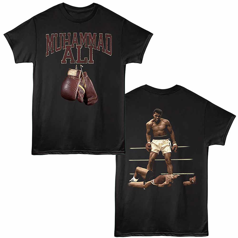 Muhammad Ali - MUHAMMAD ALI HANGING GLOVES ON FRONT Adult Shirt
