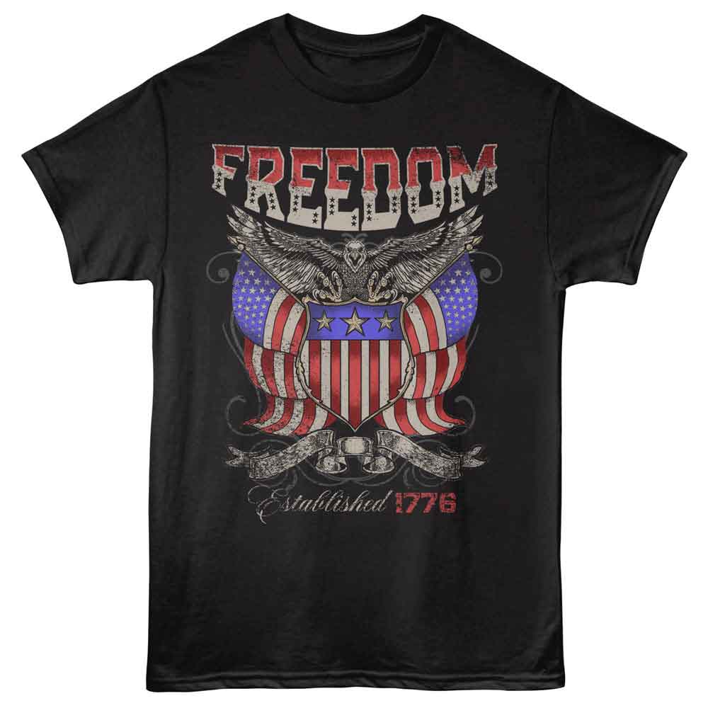 Patriotic - FREEDOM 1776 Adult Shirt