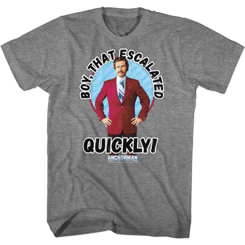 Anchorman - ESCALATED QUICKLY Adult Shirt
