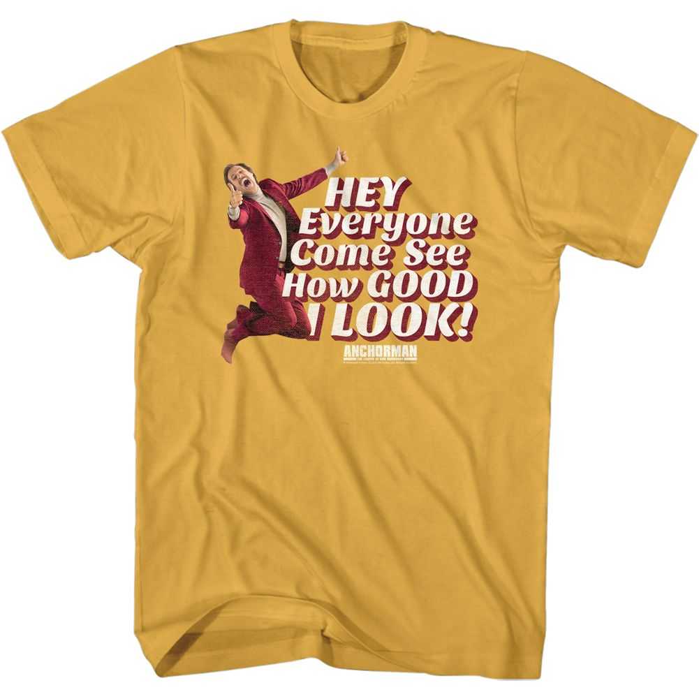 Anchorman - GOOD I LOOK RON Adult Shirt