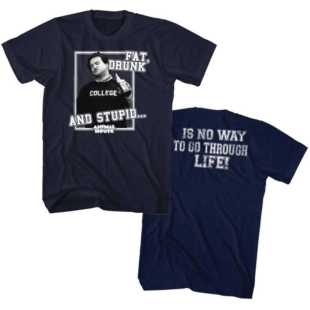 Animal House - DRUNK AND STUPID Adult Shirt