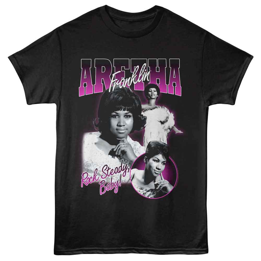Aretha - ARETHA ROCK STEADY BABY COLLAGE Adult Shirt