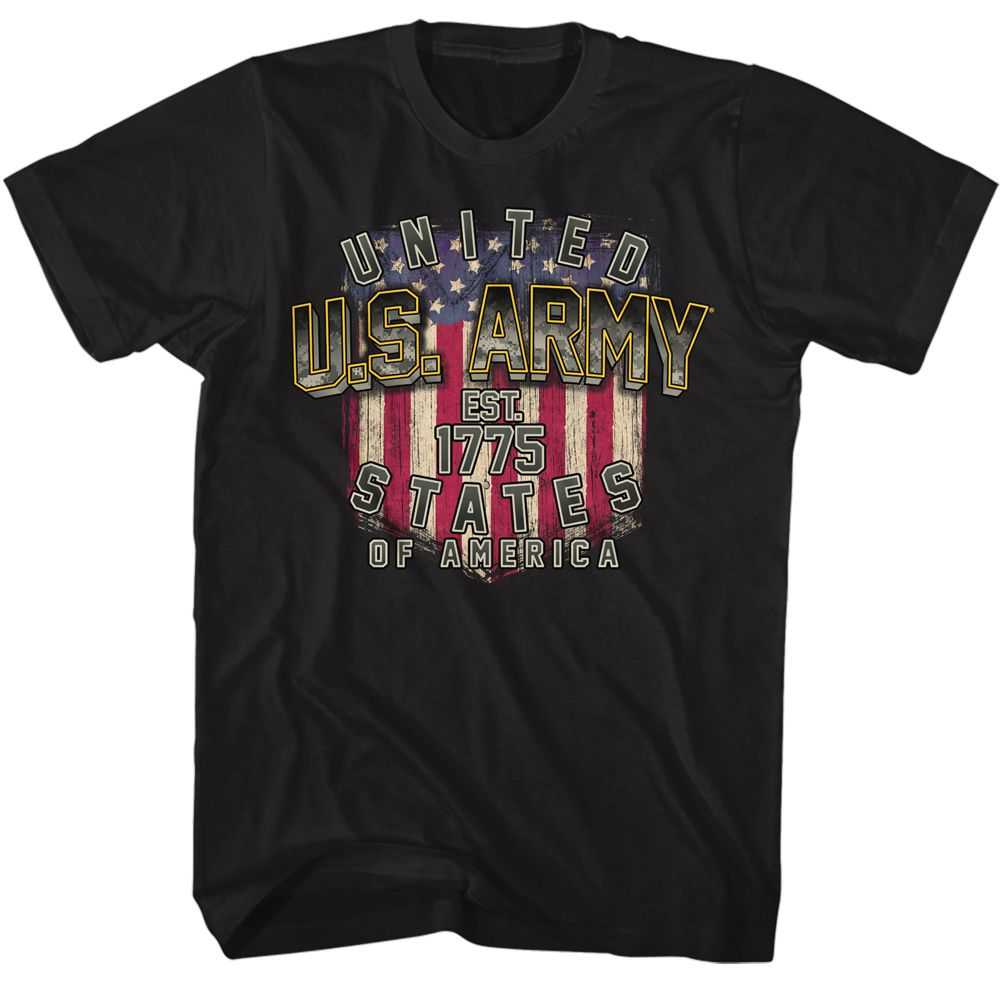Army - ARMY-US ARMY AND FLAG Adult Shirt