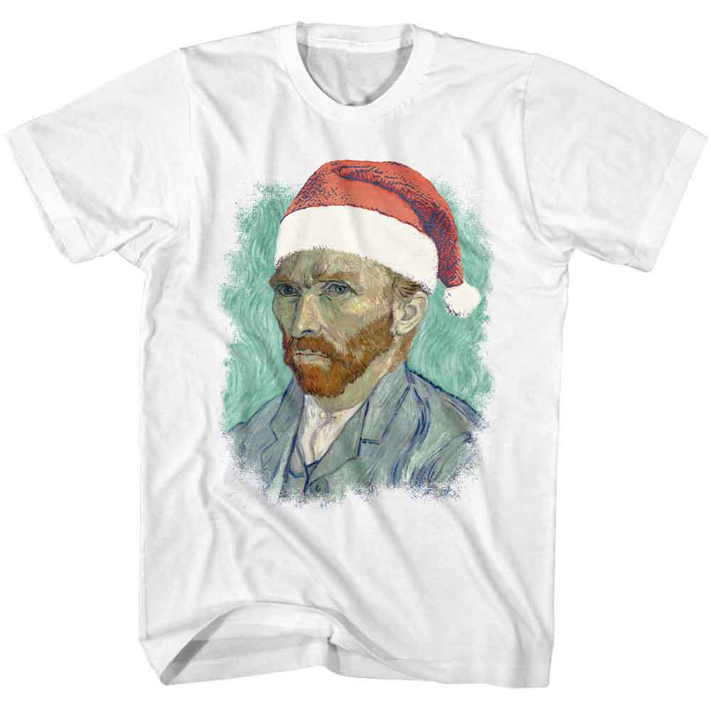 Art Gallery - ART GALLERY VAN GOGH IN SANTA HAT Adult Shirt