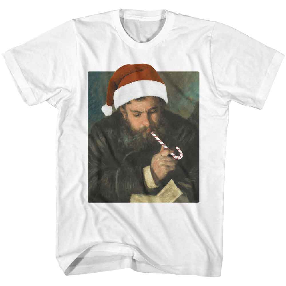 Art Gallery - ART GALLERY MONET BY RENOIR IN SANTA HAT Adult Shirt