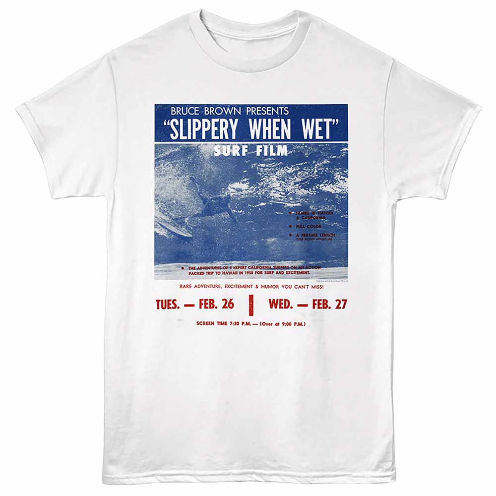 Bruce Brown Films - BBF SLIPPERY WHEN WET Adult Shirt