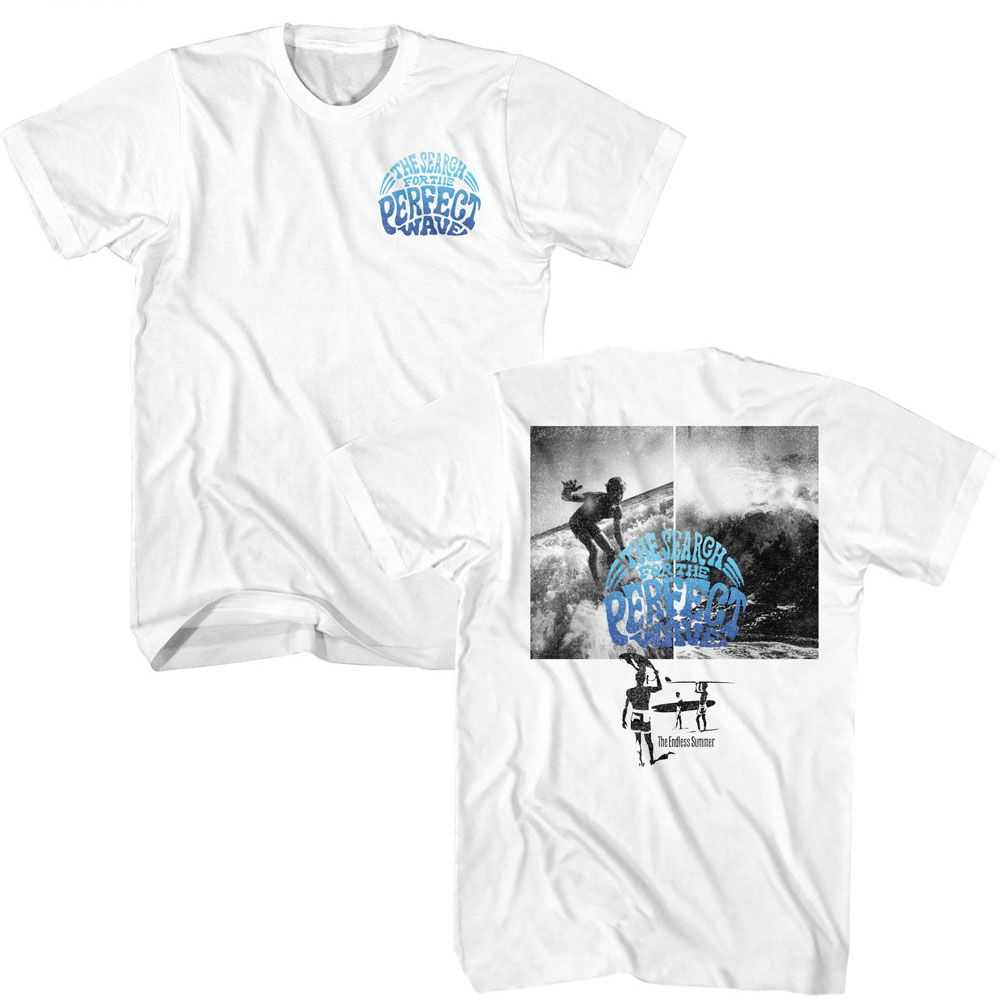 Bruce Brown Films - BBF SEARCH FOR THE PERFECT WAVE FRONT AND BACK Adult Shirt