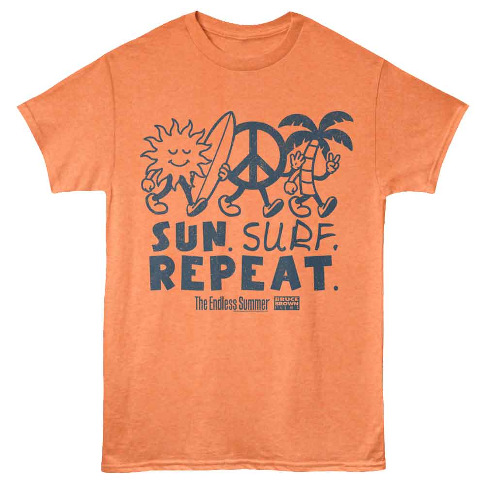 Bruce Brown Films - BBF SUN SURF REPEAT Adult Shirt