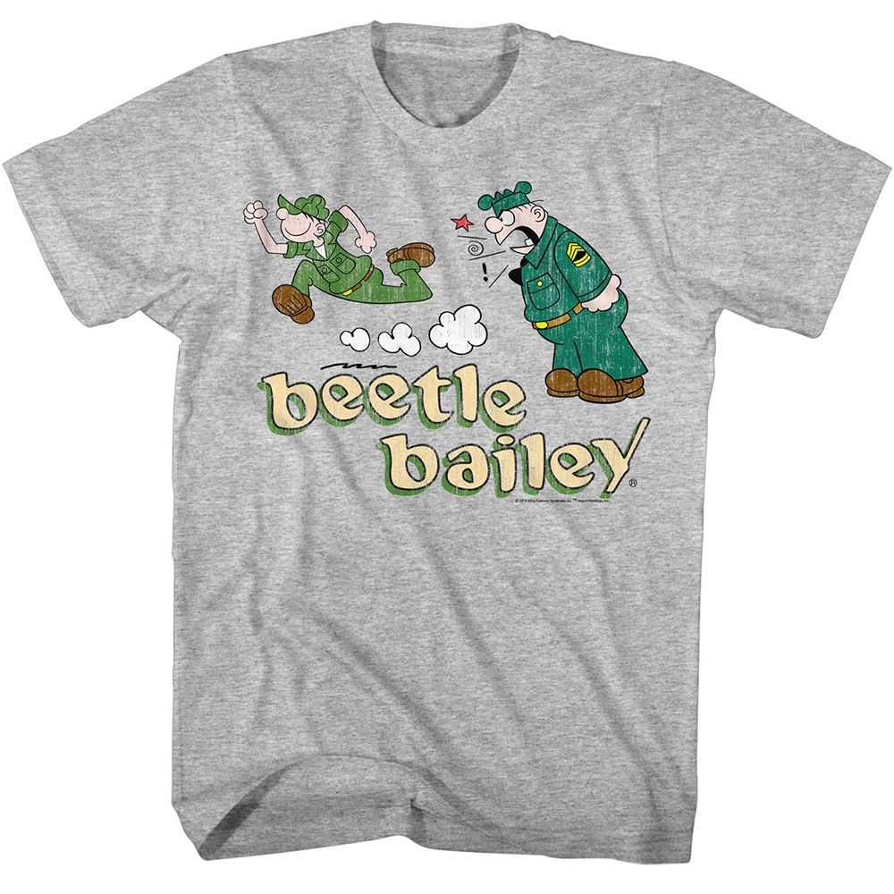 Beetle Bailey - BEETLE RUN SARGE YELL Adult Shirt