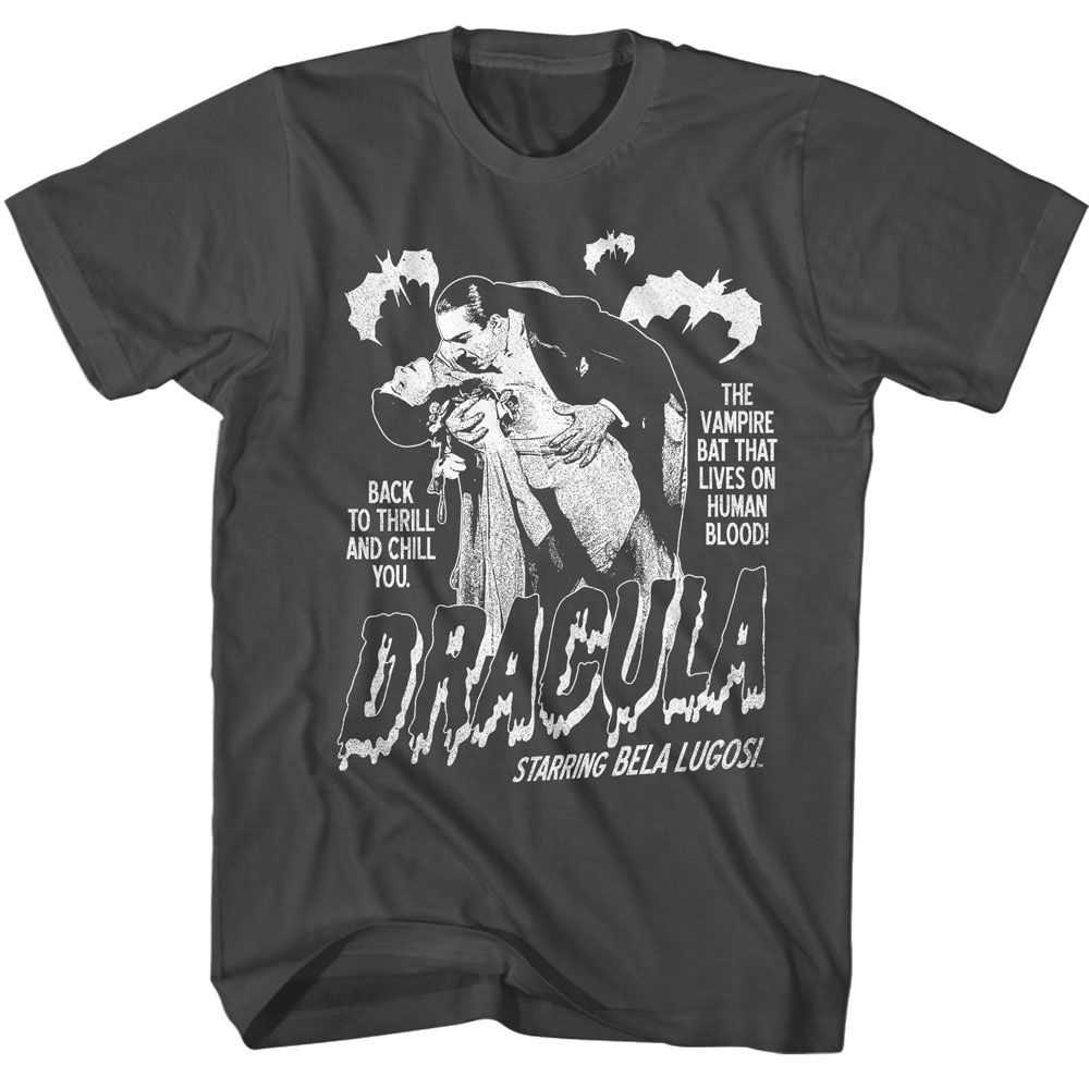 Bela Lugosi - BELA LUGOSI SINGLE COLOR DRACULA WITH BATS Adult Shirt