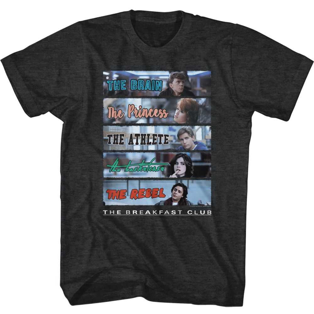 Breakfast Club - BREAKFAST CLUB CHARACTER RECTANGLES Adult Shirt