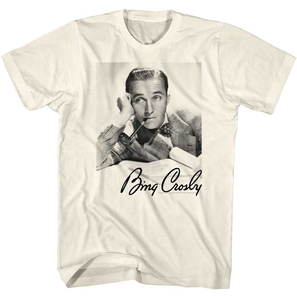 Bing Crosby - BING CROSBY LEAN PIPE SIGNATURE Adult Shirt