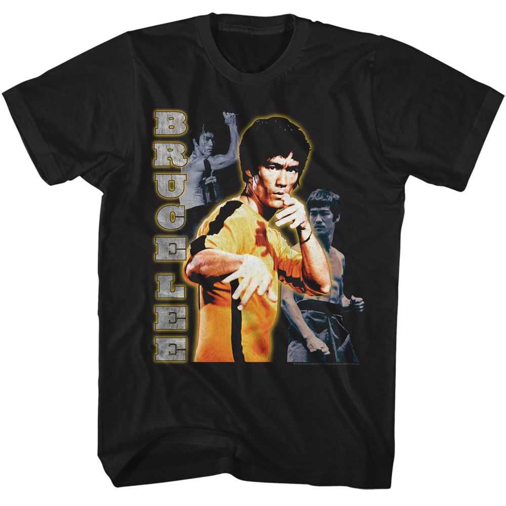 Bruce Lee - BRUCE LEE MULTI PHOTO VERTICAL TEXT Adult Shirt