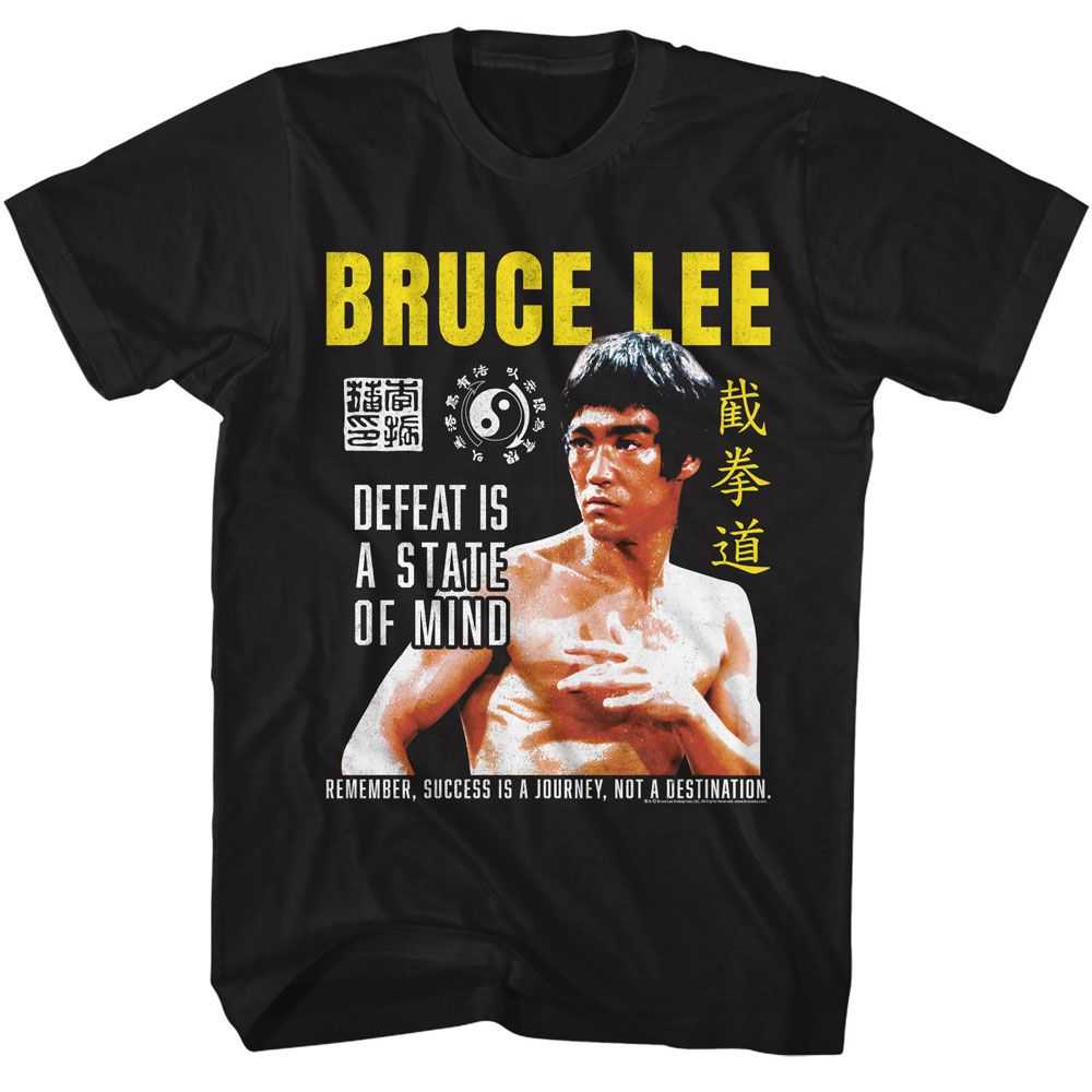 Bruce Lee - BRUCE LEE DEFEAT IS A STATE OF MIND Adult Shirt