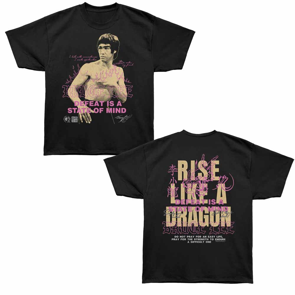 Bruce Lee - BRUCE LEE RISE LIKE A DRAGON ALT VERSION F B Adult Shirt