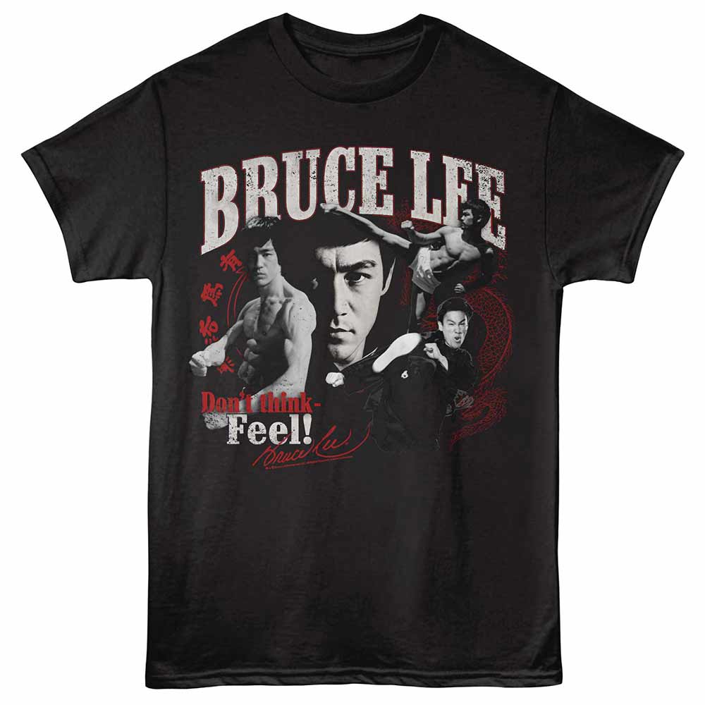 Bruce Lee - BRUCE LEE DONT THINK COLLAGE Adult Shirt