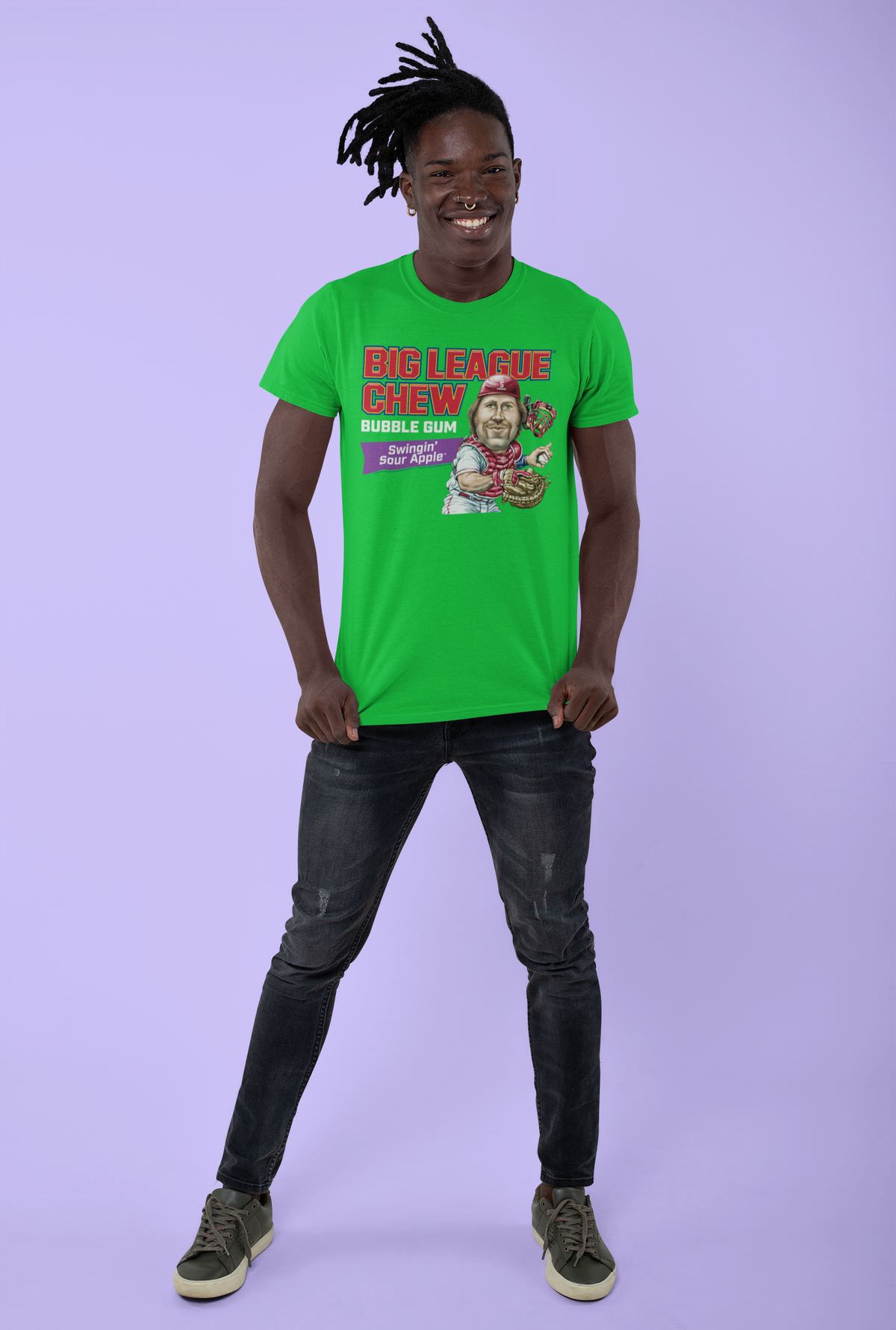 Big League Chew - BLC SWINGIN SOUR APPLE Adult Shirt