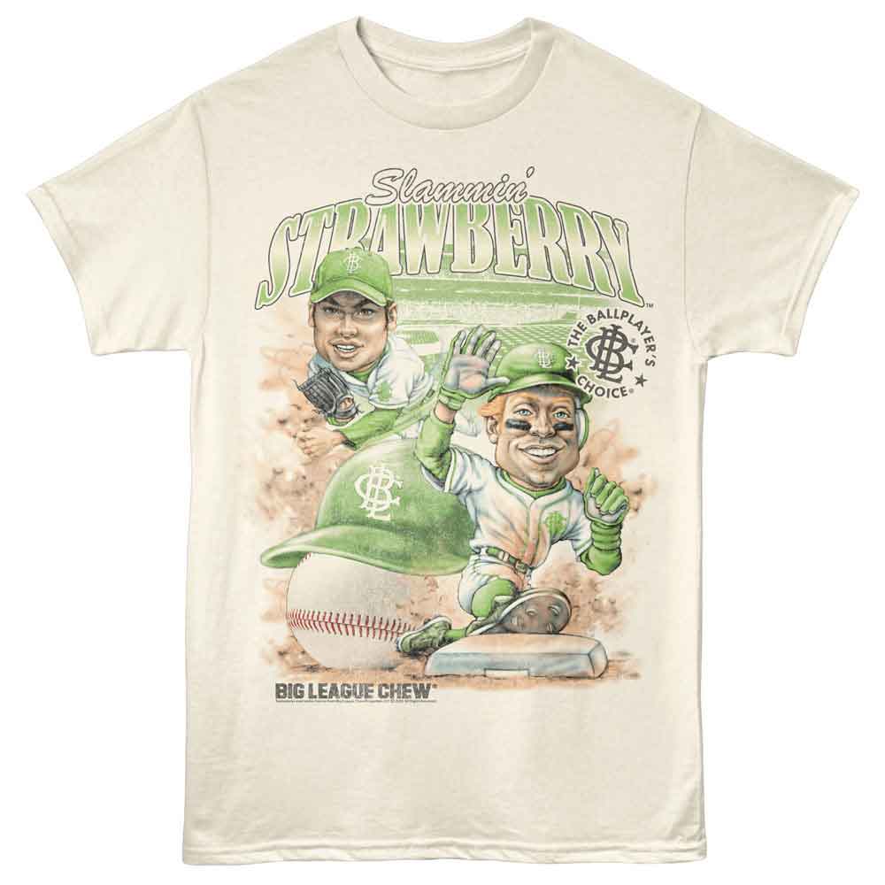 Big League Chew - BIG LEAGUE CHEW SLAMMING STRAWBERRY Adult Shirt