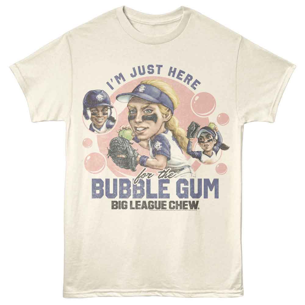 Big League Chew - BIG LEAGUE CHEW SOFTBALL HERE FOR GUM Adult Shirt