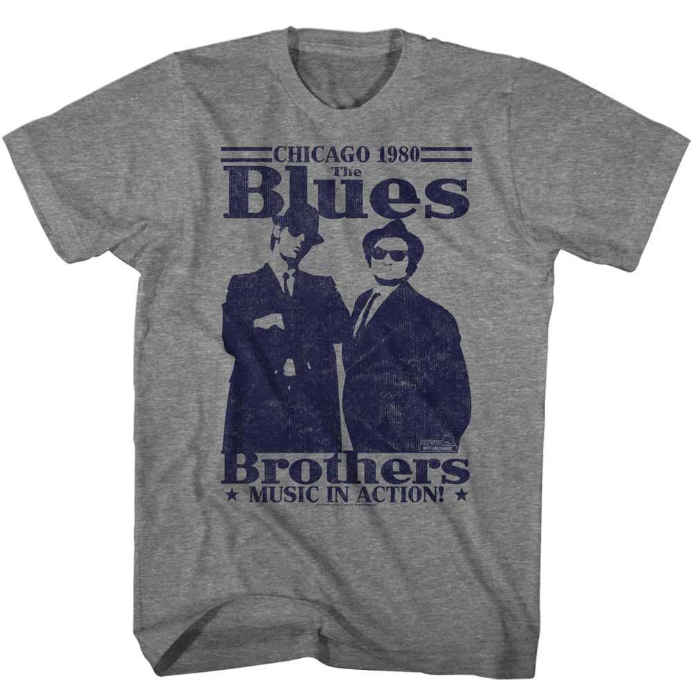 The Blues Brothers - THE BLUES BROTHERS MUSIC IN ACTION Adult Shirt