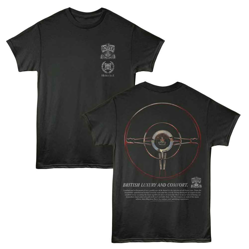 British Motor Heritage - BMH ROVER WHEEL F B Adult Shirt