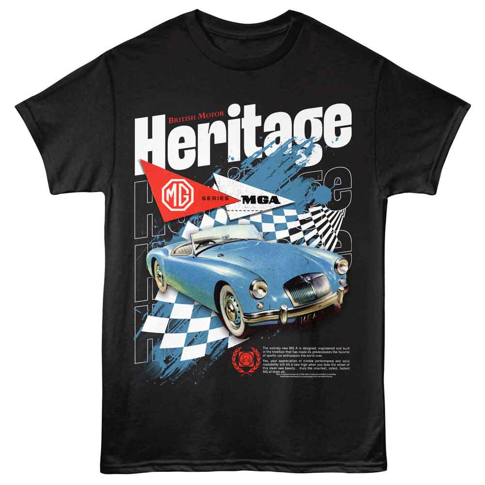 British Motor Heritage - BRITISH MOTOR HERITAGE MG MGA Adult Shirt